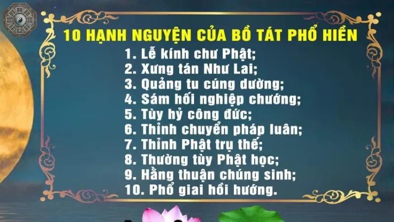 Khám phá 10 hạnh Phổ Hiền và sức mạnh từ bi của Phật 10