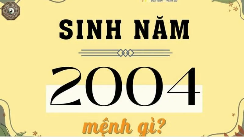 Sinh năm 2004 mệnh gì - Khám phá toàn diện tử vi Giáp Thân 1