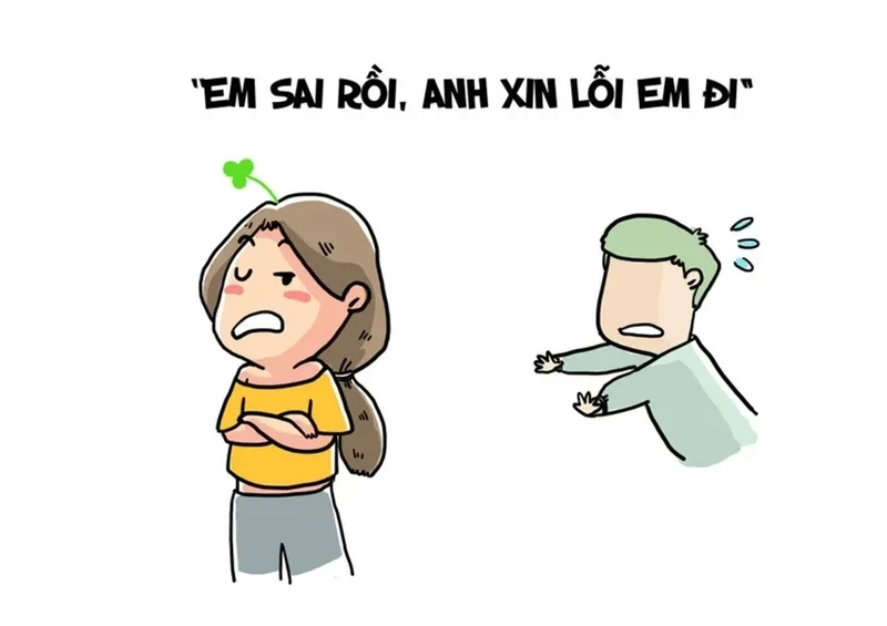 Meme xin lỗi chân thành giúp bạn thể hiện sự hối lỗi một cách đơn giản và đầy cảm xúc.