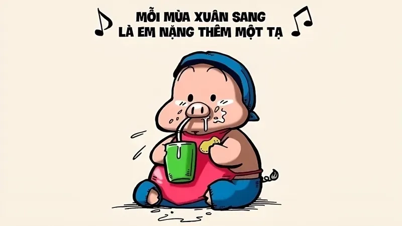 Hình mèo Tết meme đáng yêu, góp phần làm không khí Tết thêm vui.