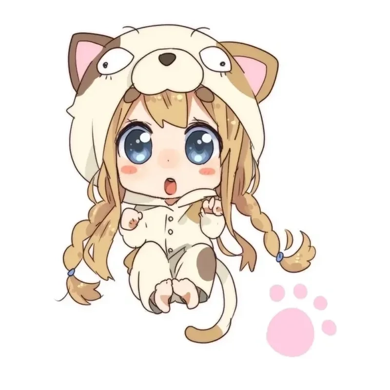 Anime nữ cute đáng yêu chibi tô điểm trang cá nhân của bạn.