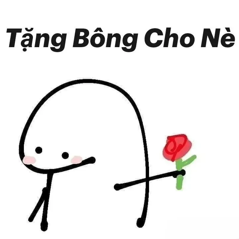 Ảnh meme tặng hoa giúp bạn thể hiện tình cảm theo cách hài hước và sáng tạo.