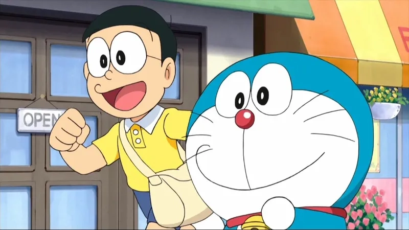 Hình ảnh của Doraemon và Nobita sẽ khiến bạn cảm nhận được tình bạn chân thành và đầy ấm áp.