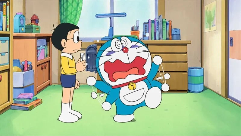 Hình ảnh Doraemon và Nobita là biểu tượng của tình bạn thân thiết, đầy ý nghĩa trong từng khoảnh khắc.