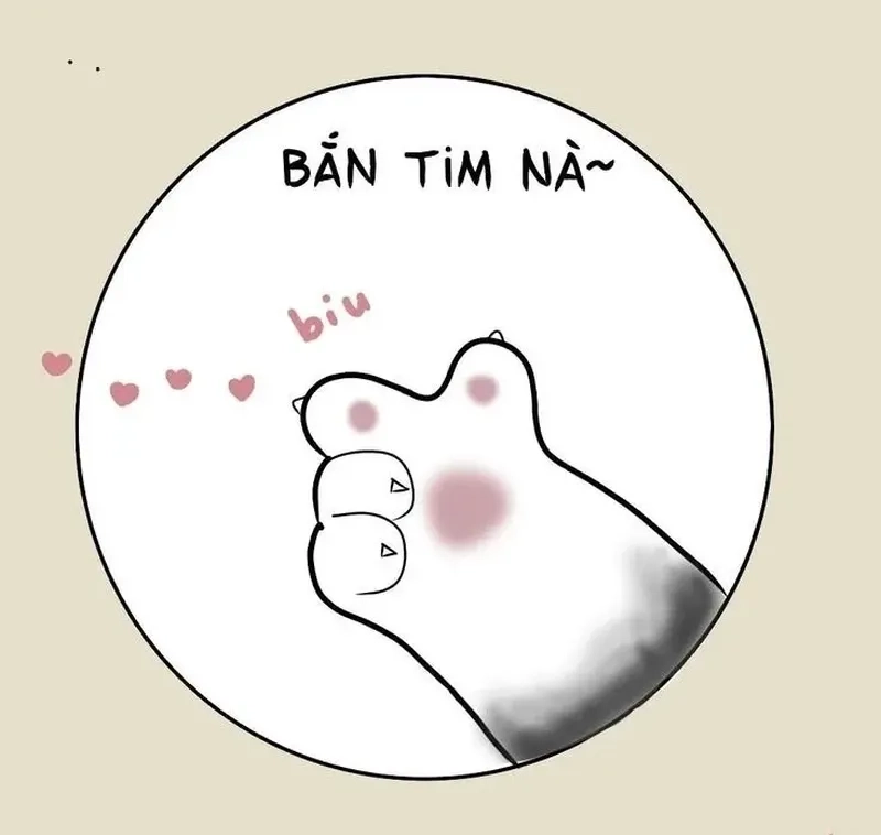 Meme tặng trái tim ngộ nghĩnh, cách chia sẻ cảm xúc ý nghĩa