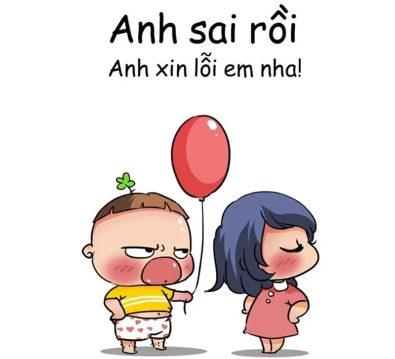 Meme em bé xin lỗi sẽ làm người nhận cảm thấy dễ chịu và có thể tha thứ ngay lập tức vì sự dễ thương của nó.