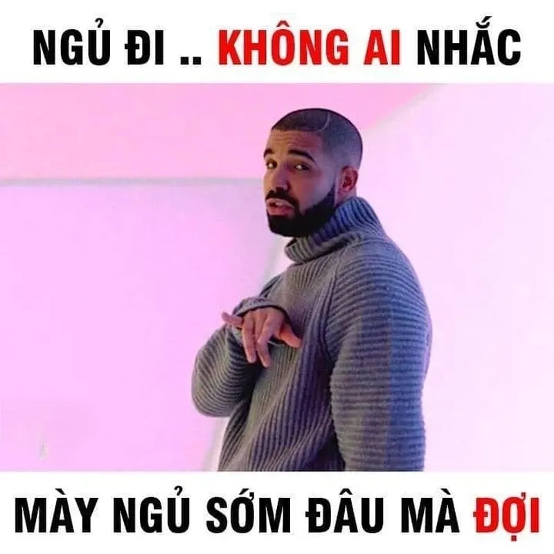 Tắt máy, đi ngủ! Meme này giúp bạn thư giãn và chuẩn bị cho một đêm ngon giấc.