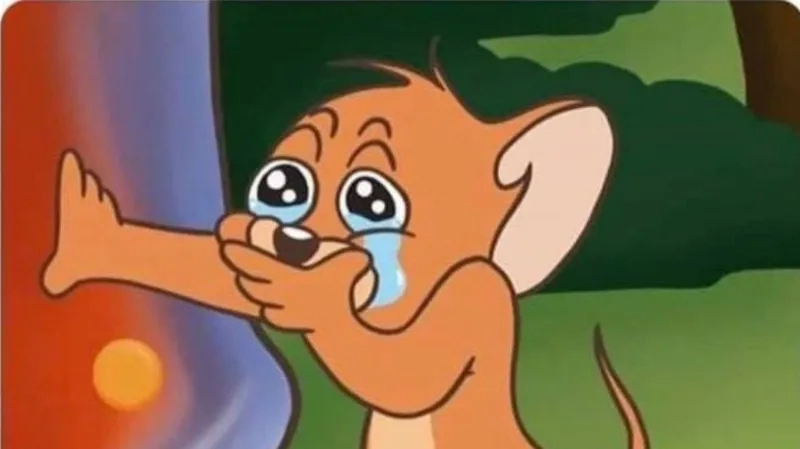 Chuột Jerry meme từ Tom and Jerry, biểu cảm siêu đáng yêu.