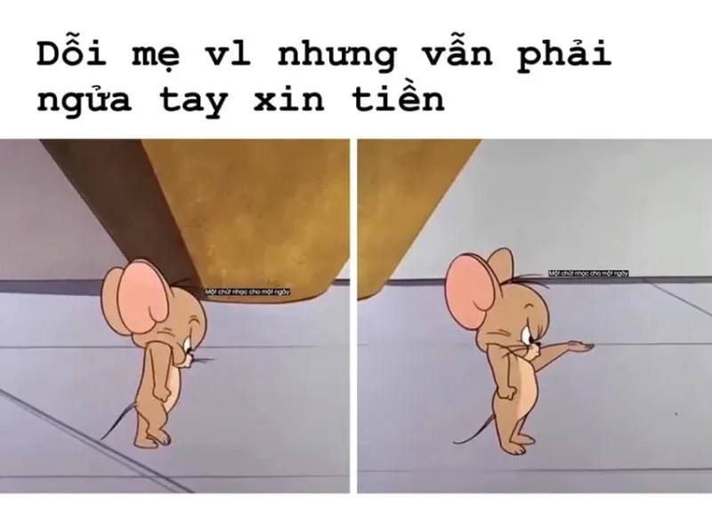 Ảnh meme chuột Jerry độc lạ, phù hợp để chế ảnh hài.