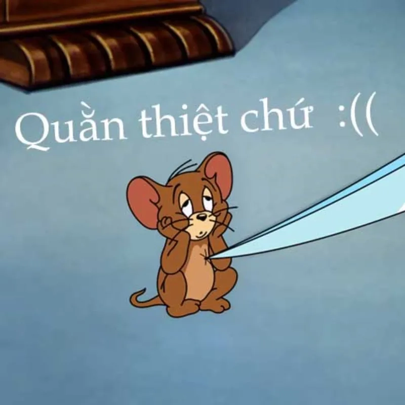 Chuột Jerry ảnh meme Tết, chuẩn phong cách lễ hội.