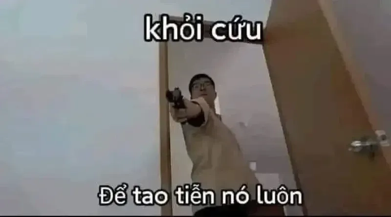 Meme bắn độc lạ, mang lại cảm giác hài hước và thú vị.