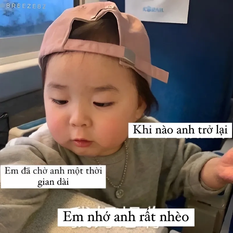 Crush meme nhớ người yêu là hình ảnh ngộ nghĩnh, bày tỏ tình cảm thật đáng yêu.