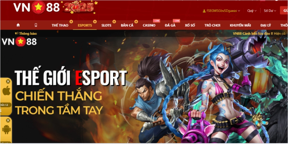 Giới thiệu cược eSports tại VN88