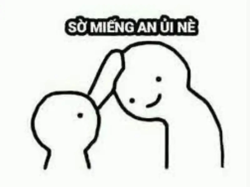 Meme ôm nhau an ủi thể hiện sự quan tâm chân thành