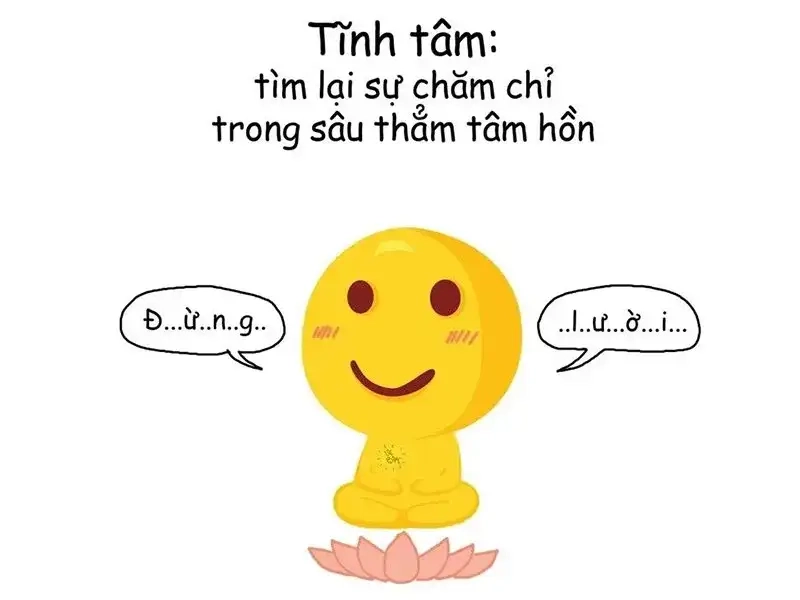 Meme tâm phải tịnh mang lại sự thư thái trong từng khoảnh khắc