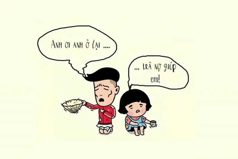Chia sẻ niềm vui với meme xin tiền người yêu đáng yêu