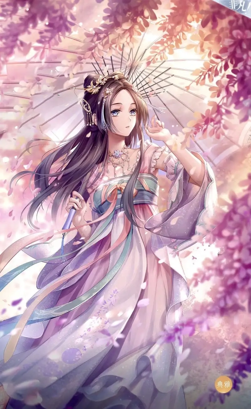 Ảnh cổ trang nữ duyên dáng mơ màng