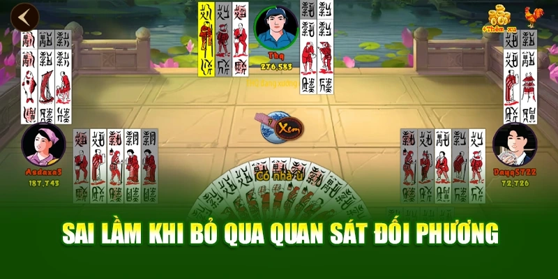 Sai lầm khi bỏ qua quan sát đối phương