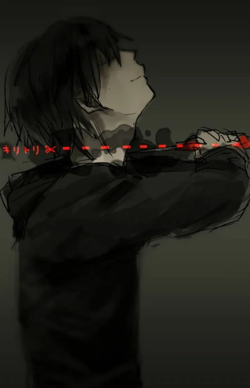 Avatar sadboy đen tối giản mà chất