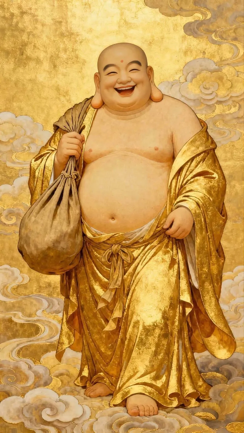 Mẫu tượng Di Lặc bằng đá cẩm thạch