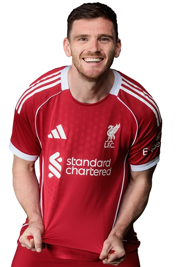 Andrew Robertson hành động trên sân cho Liverpool
