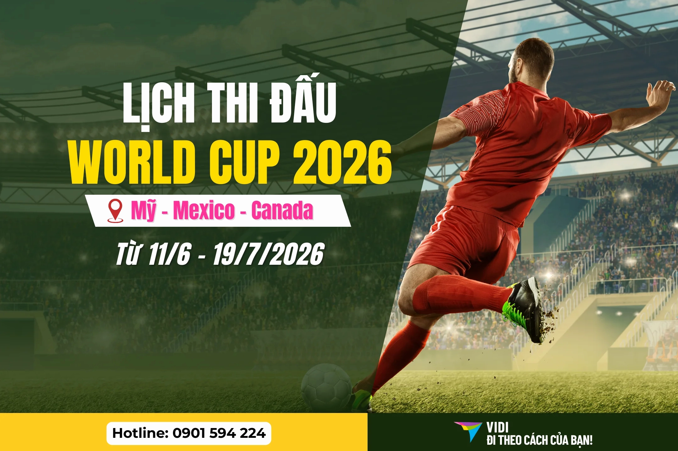 Lịch thi đấu World Cup 2026 mới nhất Vidi + Lịch thi đấu bóng đá worlcup 2026