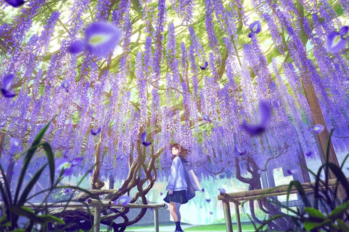 Khám phá vẻ đẹp ảo diệu của hoa tử đằng anime