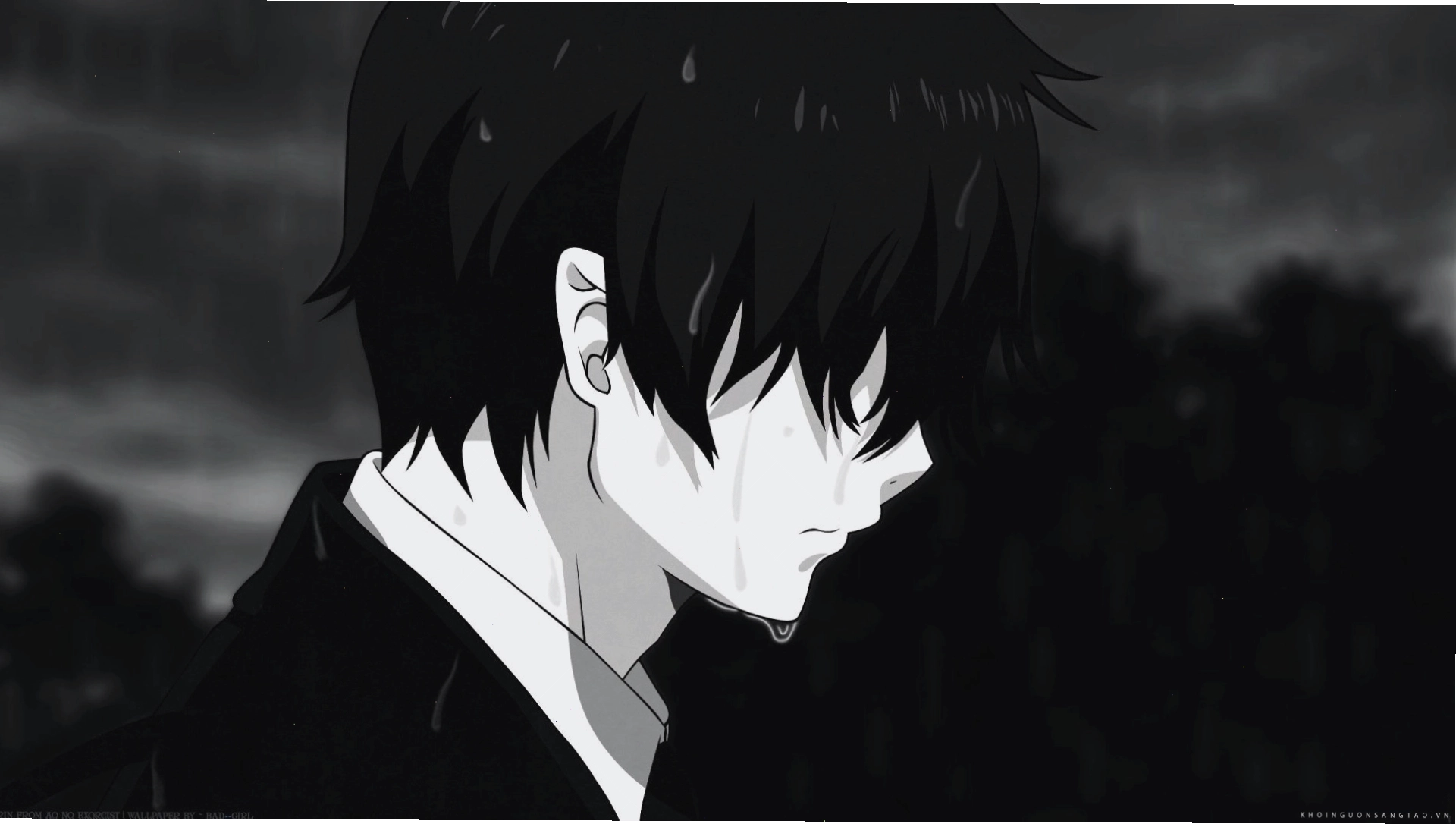 Ảnh anime đen trắng đẹp với phong cách truyền thống