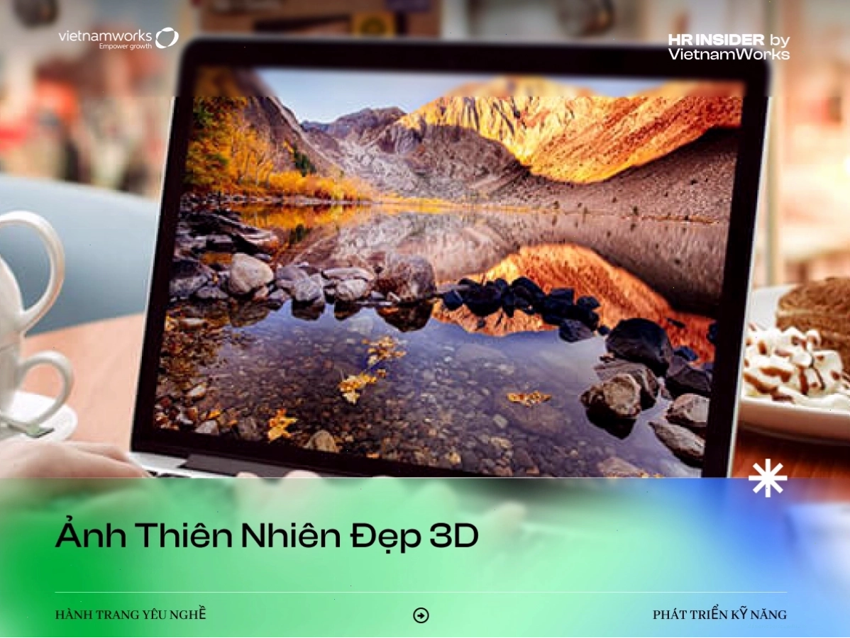 Ảnh avatar thiên nhiên đẹp 3D với cảnh rừng núi và sông nước huyền ảo