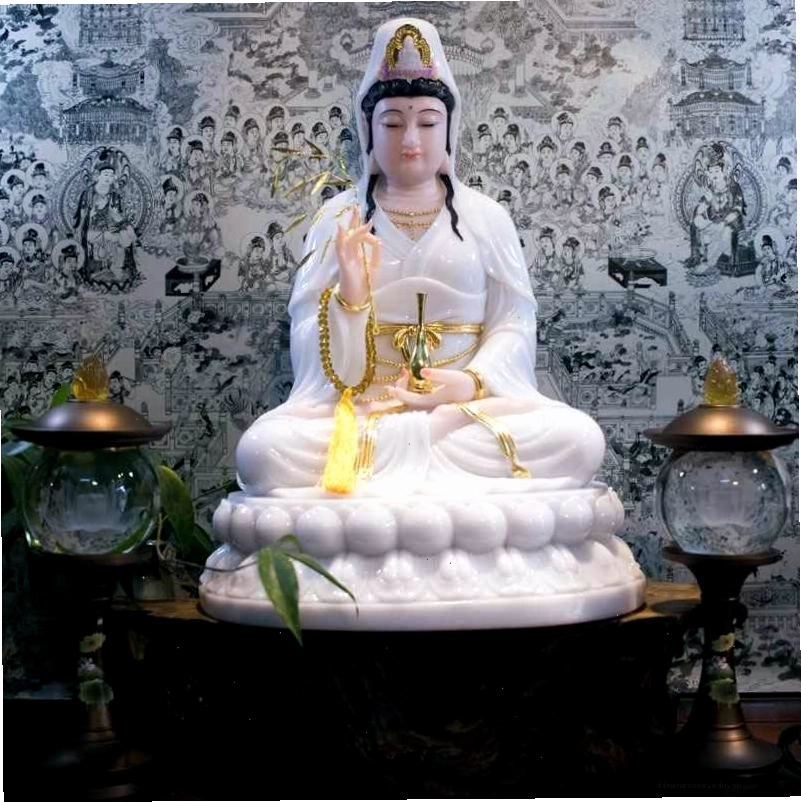 Ảnh Phật Quan Âm Bồ Tát 3D với ánh sáng lung linh