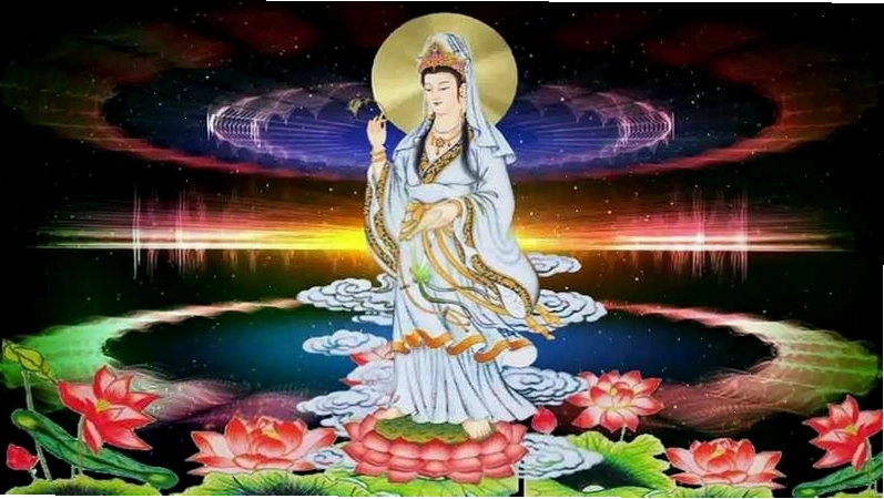 Ảnh Phật Quan Âm Bồ Tát đẹp với tông màu ấm