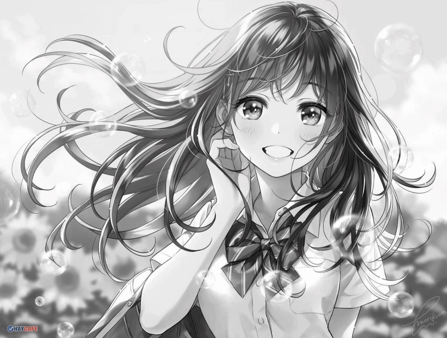 Anime đen trắng với những đường nét tinh tế và đẹp mắt