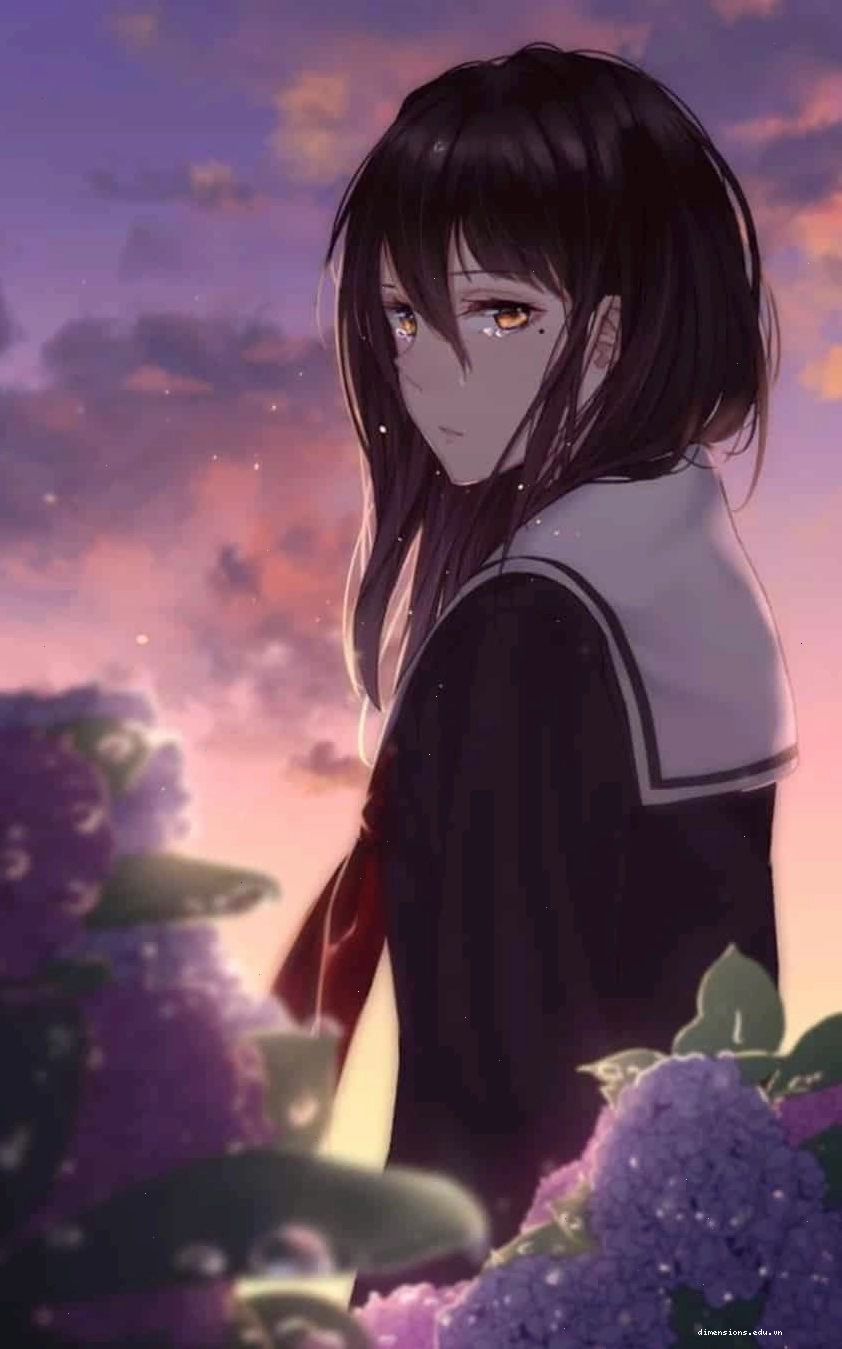 Avatar anime buồn đẹp với ánh mắt xa xăm