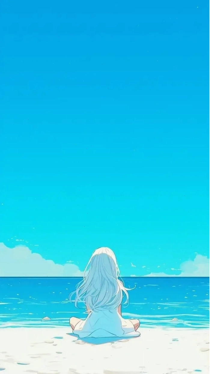 Avatar anime cô gái màu xanh dương cực đẹp và cuốn hút