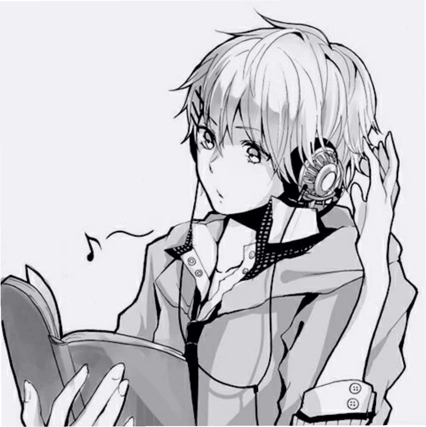 Avatar anime đen trắng thể hiện sự cá tính