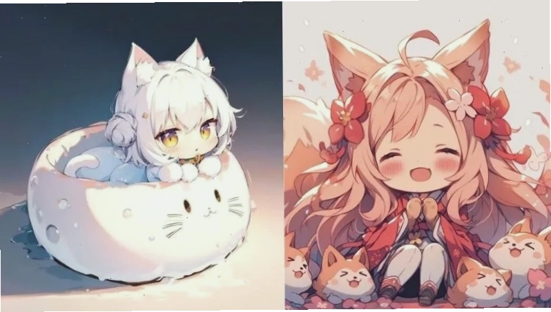 Avatar anime nữ hóa thân thành chú cáo dễ thương