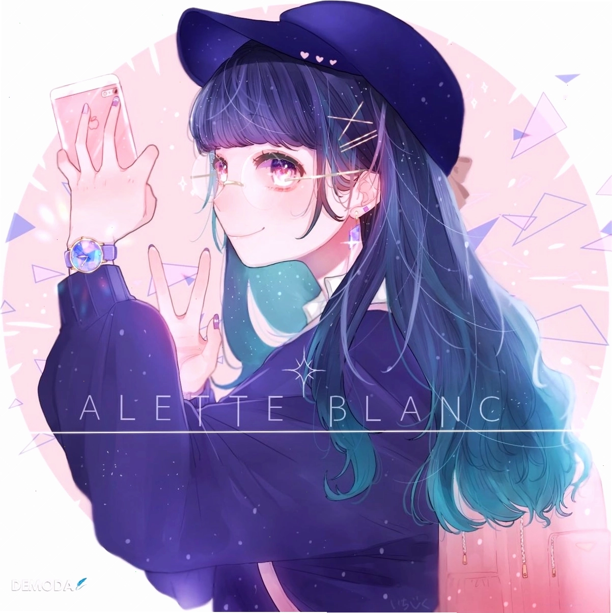 Avatar anime nữ ngầu phong cách tối giản, tập trung vào đường nét
