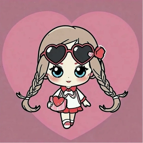 Avatar chibi nữ cute đơn giản với trang phục truyền thống