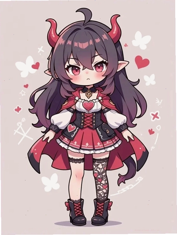 Avatar chibi nữ cute với tông màu hồng pastel ngọt ngào
