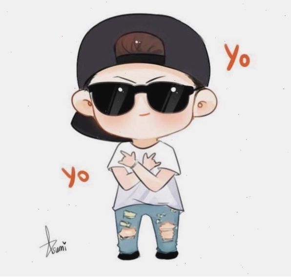 Avatar nam đơn giản cute phong cách chibi