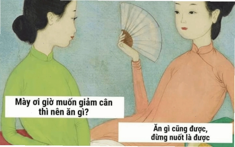 Avatar Tết Meme về chủ đề tăng cân ngày Tết