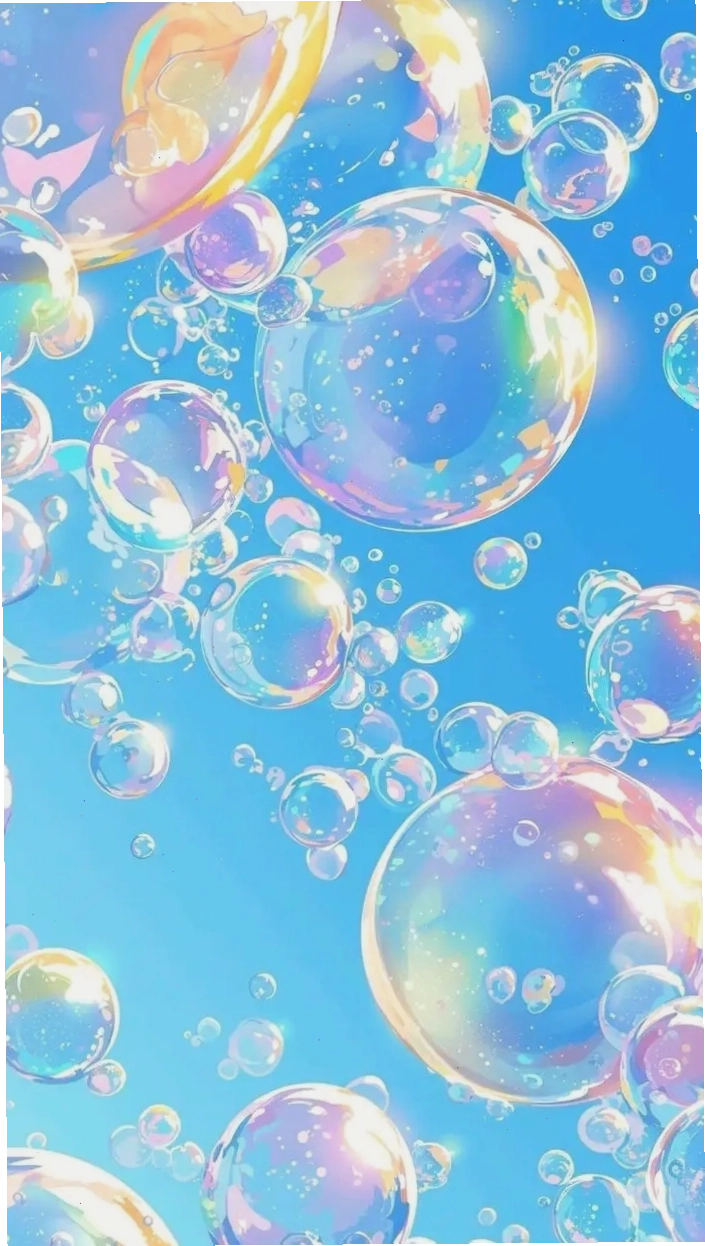 Avatar với bong bóng màu xanh dương lãng mạn