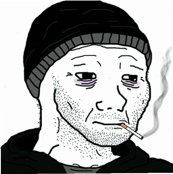 Biểu cảm của Wojak meme khi đối mặt với thử thách