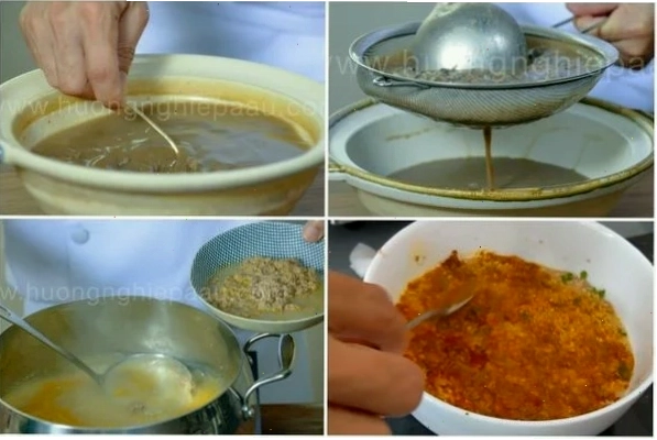 Cách làm riêu cua đóng bánh chắc chắn thơm ngon