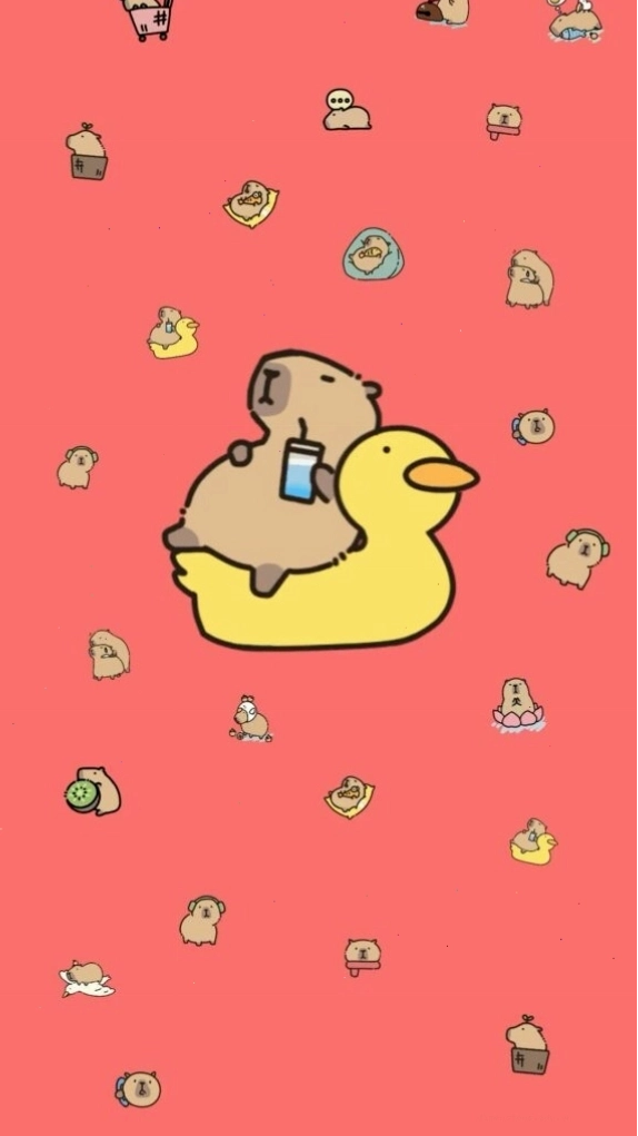 Capybara thư giãn trên phao vịt, avatar vô tri ngầu