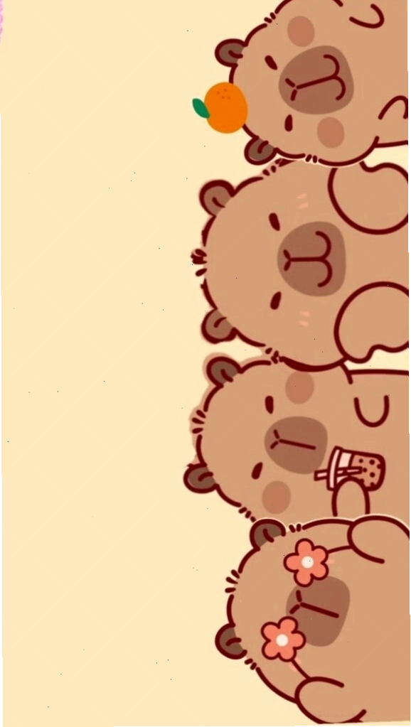 Capybara xếp hàng vô tri đáng yêu, avatar vô tri ngầu nam