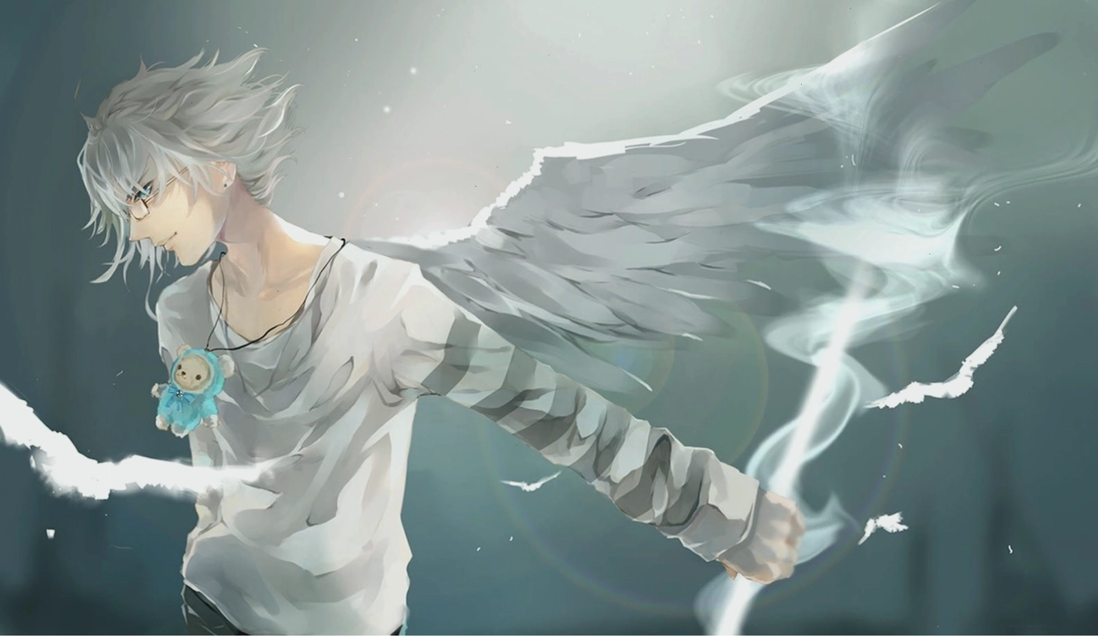 Chàng trai anime trong trang phục chiến đấu, sẵn sàng đối mặt thử thách