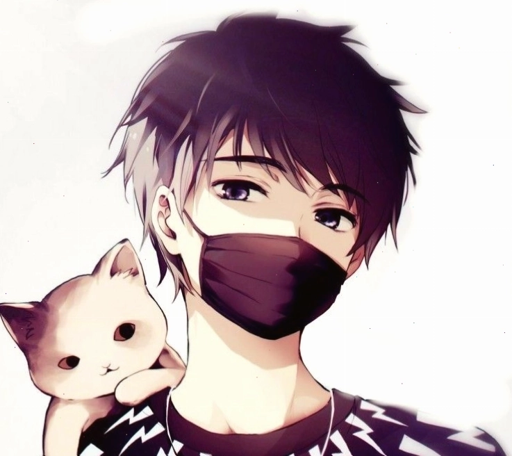 Chàng trai anime với ánh mắt lạnh lùng và mái tóc bạc bồng bềnh