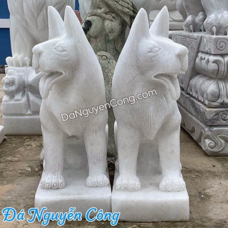 Chó đá cẩm thạch cao 60cm