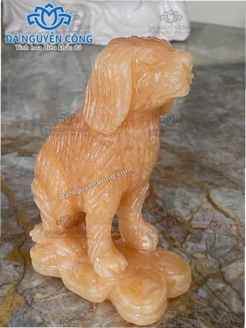 Chó đá nhỏ ngọc hoàng long cao 15cm